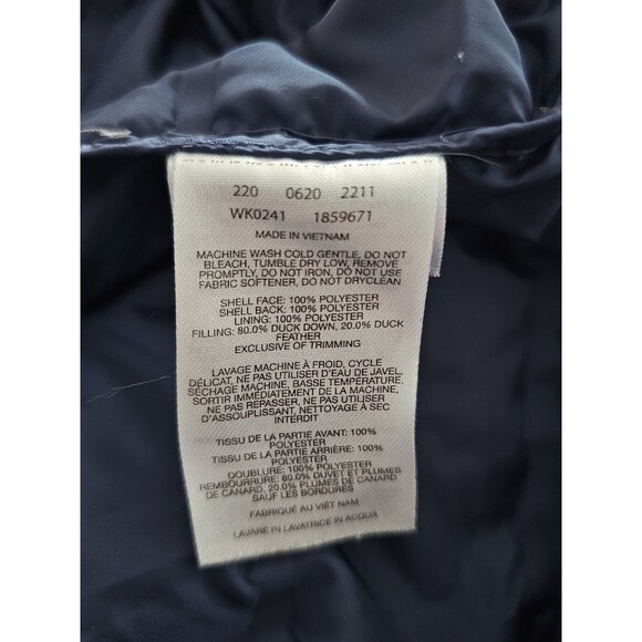 Columbia Coat Womens XL Long Puffer Hooded Down Jacket Navy Full Zip Winter - Picture 7 of 11